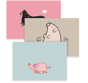 Perfect Pink Pigs, Postcards