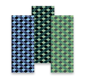 Blue & Green Diamonds, Minicards