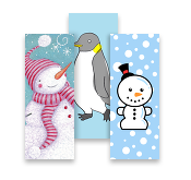 Snowmen and Penguin MiniCards