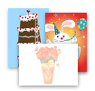 Birthday and Party Postcards