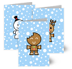 Chocolate Log Greeting Cards