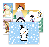 Snowmen and Penguin Postcards