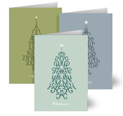 Typographic Xmas trees, Christmas...