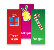 Festive cheer MiniCard gift tags