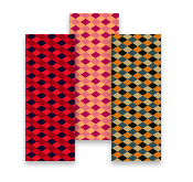 Orange & Red Diamonds, MiniCards