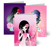 Glamorous Girls, Greeting Cards