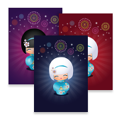 Kokeshi Cuties, Postcards
