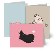 Perfect Pink Pigs, Greeting Cards