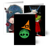 Halloween Pumpkins and Witches