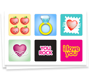 Valentine stickers
