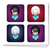 Kokeshi Cuties, Stickers