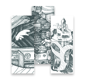 Fraidercat illustration MiniCards
