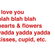 I love you etc.