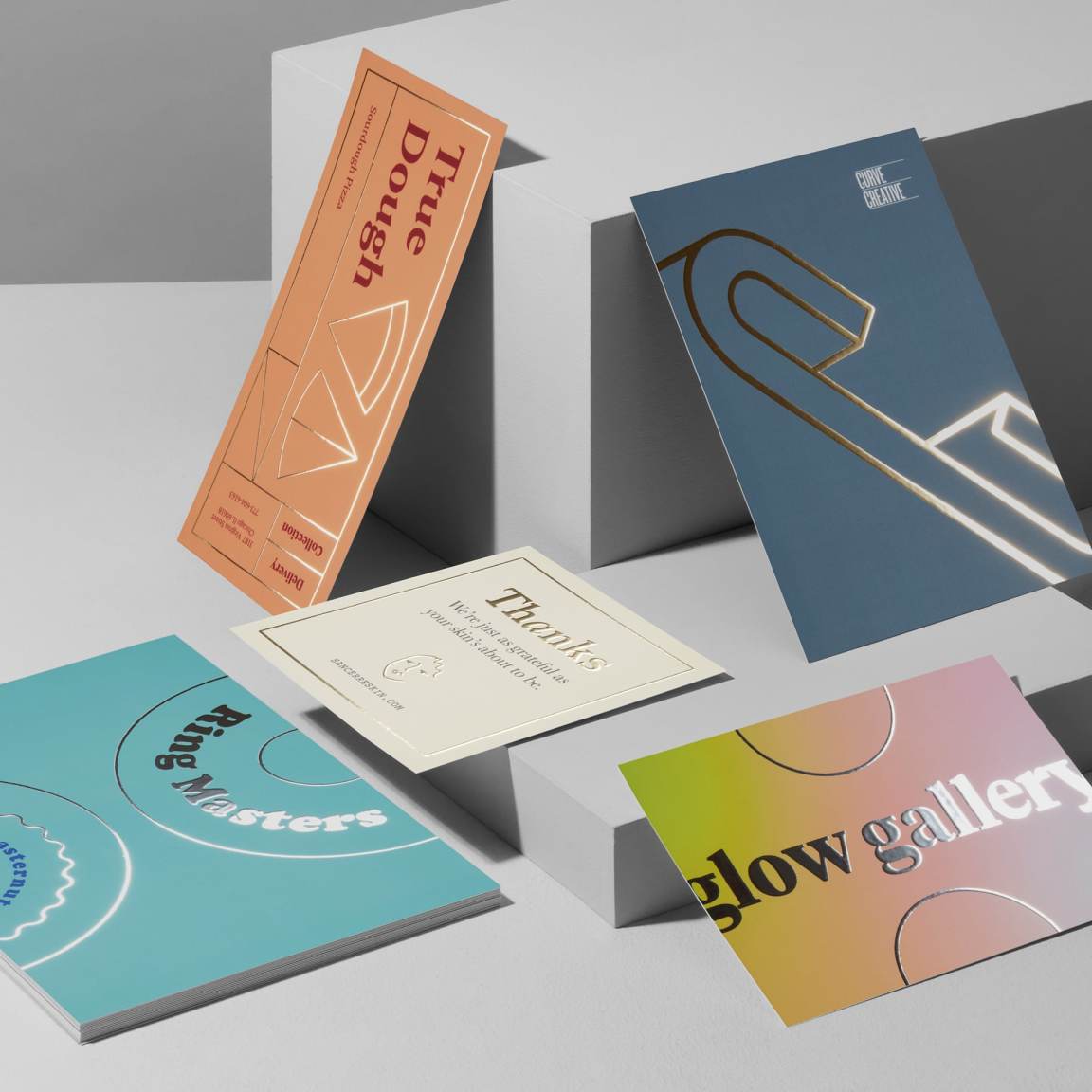 Foil Print Gold Silver Foil Printing, Luxury Postcards