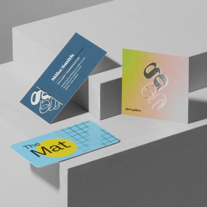Silver Foil Business Cards with a Shiny Metallic Finish