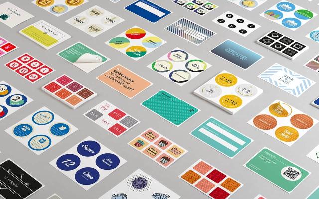 Sticker printing template display