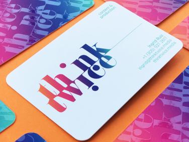 18 unique Business Card designs with Spot Gloss