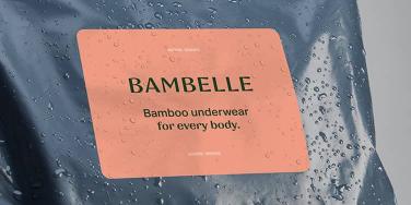 Pochette en plastique mouillée avec une étiquette rectangulaire imperméable pour une marque de lingerie