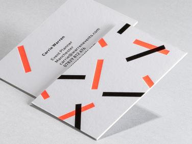 Ticker Tape Letterpress card design