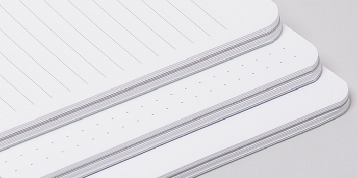 Lined, dotted and blank notebooks