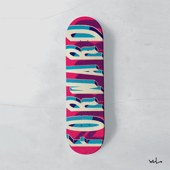 Forward skateboard design