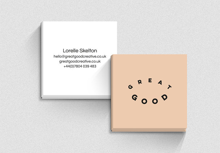 Great Good minimalist business cards