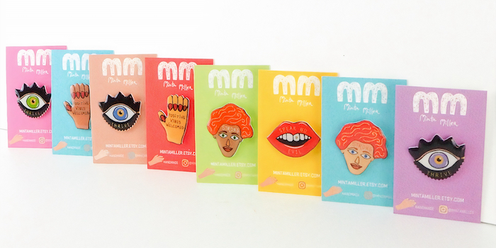 Minta Miller back cards for pins