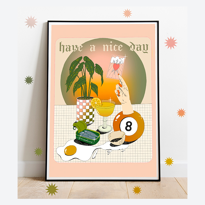 Have a nice day art print by arose.garden