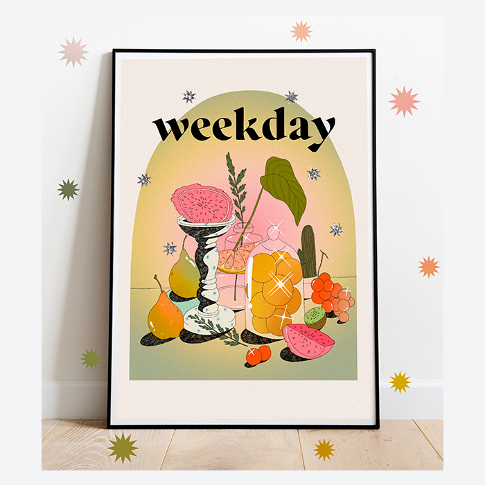 Weekday art print by arose.garden