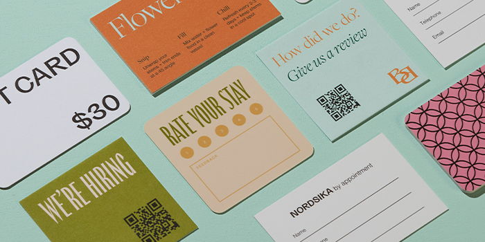 Qr code on Business Cards.