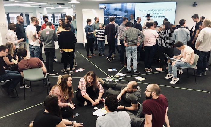 Teams working together collaboratively