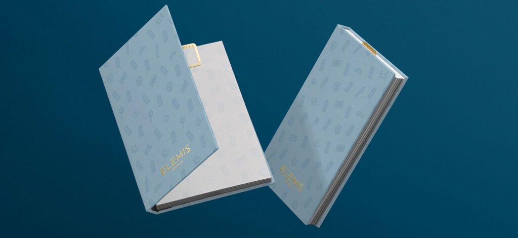 ELEMIS skincare branded Perpetual Planners created by MOO