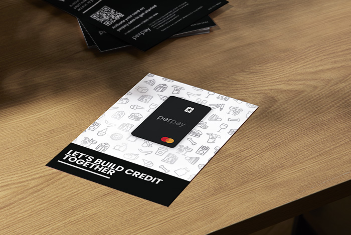 A foiled Postcard design for a finance brand 