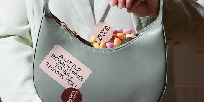 Using Stickers to customize treats for your employees.