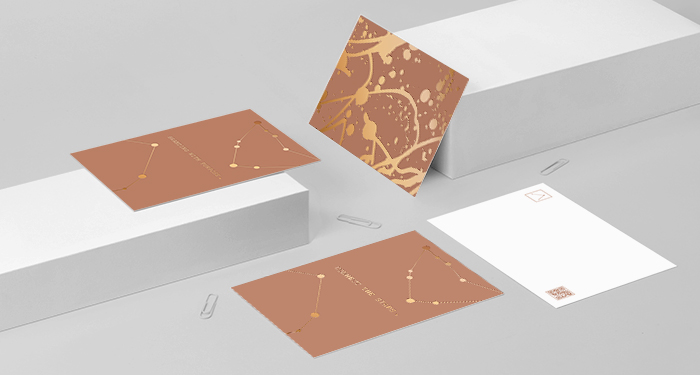 Co.Story's Postcards featuring two different Copper Foil designs.