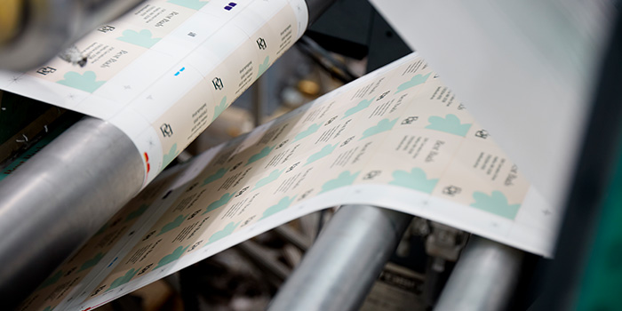 MOO business cards being printed in our Dagenham factory 