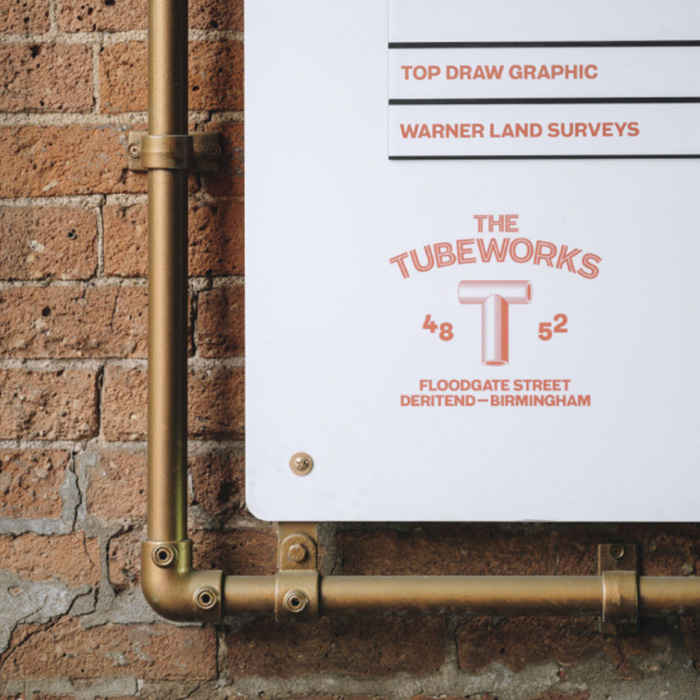 Common Curiosity's signage work for a venue called 'Tubeworks'