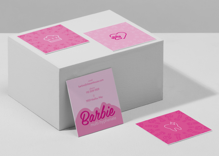 Printfinity Business Cards designed for Barbie by our Design Services team
