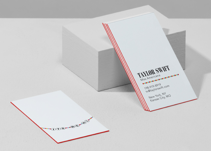 A Luxe Business Card designed for Taylor Swift by our Design Services team
