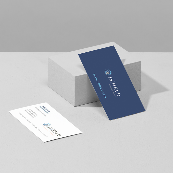 A Business Card design from our MOO business plan customer, JS Held