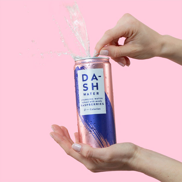 DASH water, an underdog brand producing fruity, carbonated drinks. 