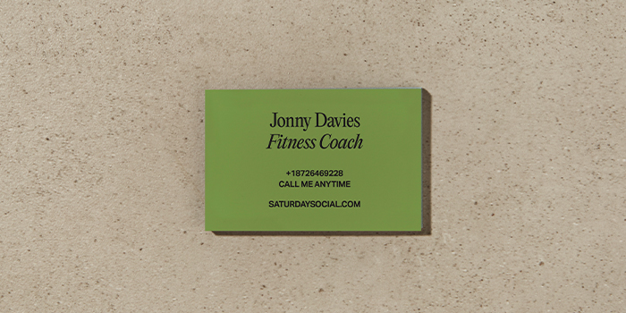 MOO Cotton Business Card design for a fitness brand 