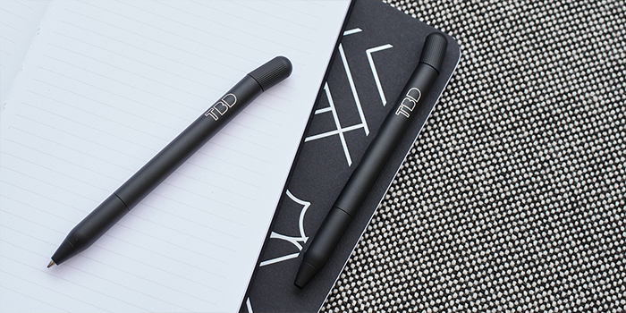 Branded Twist Pens match the branded Notebooks.