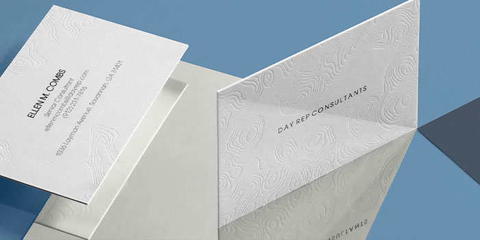 Letter-pressed business card.
