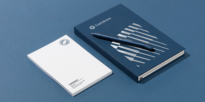 Branded Notepad, Notebook and Twist Pen.