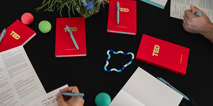 TED customized Notebooks for the event attendees.