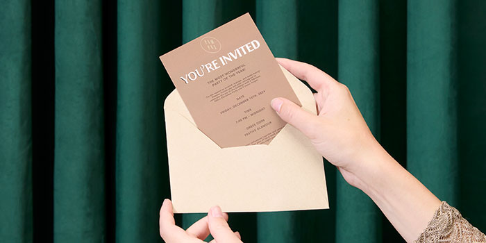 Festive invitations.