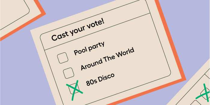 Internal poll to decide party theme.