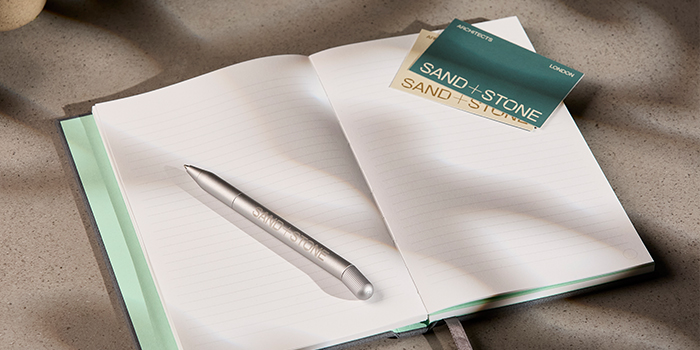 Notebook, Twist Pen and Business Card.