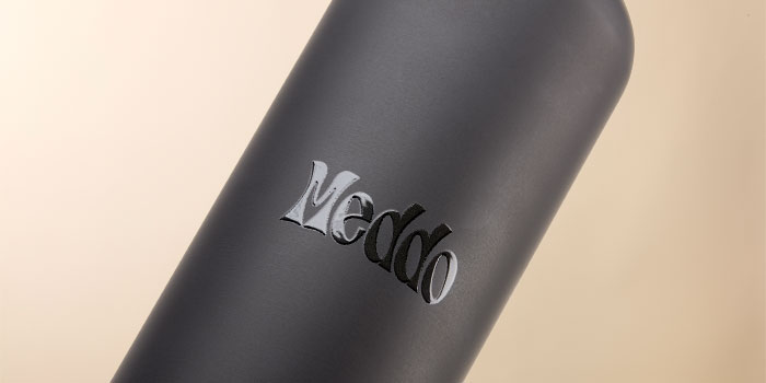 A branded H2go water bottle